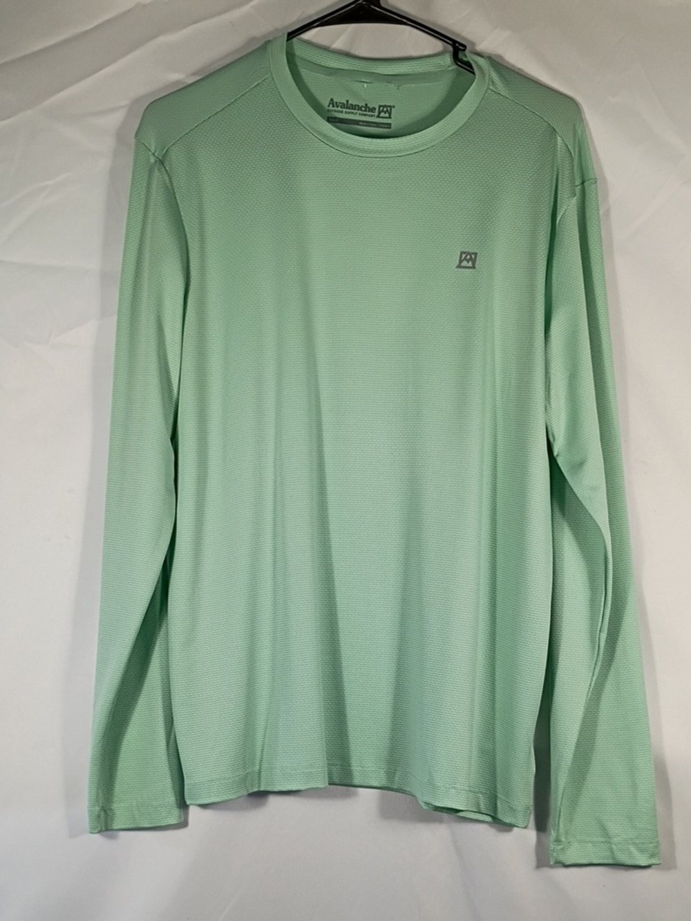 NWT Avalanche Mint Green Upf 50 Mesh Long Sleeve Solid Sun Tee Mens Size Small